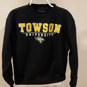 Towson University Black Crew Neck Sweatshirt